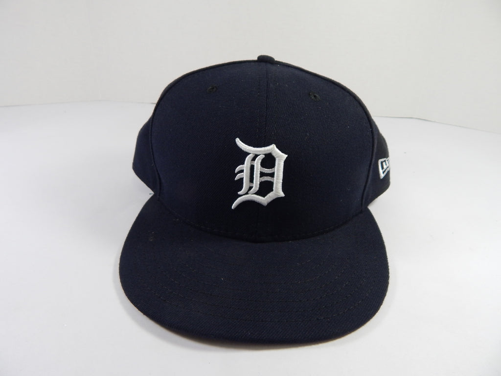Detroit Tigers Game Issued Pos Used Navy Hat 8.125 DP49642