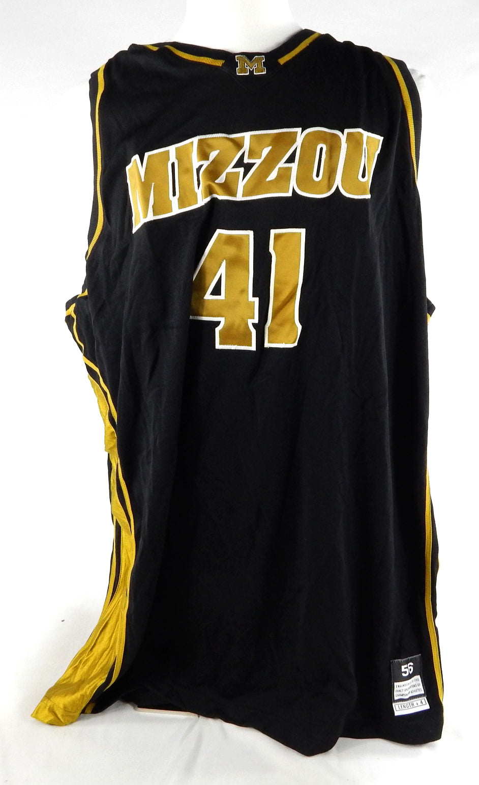 2000s Missouri Tigers #41 Game Issued Black Jersey Basketball 56 225