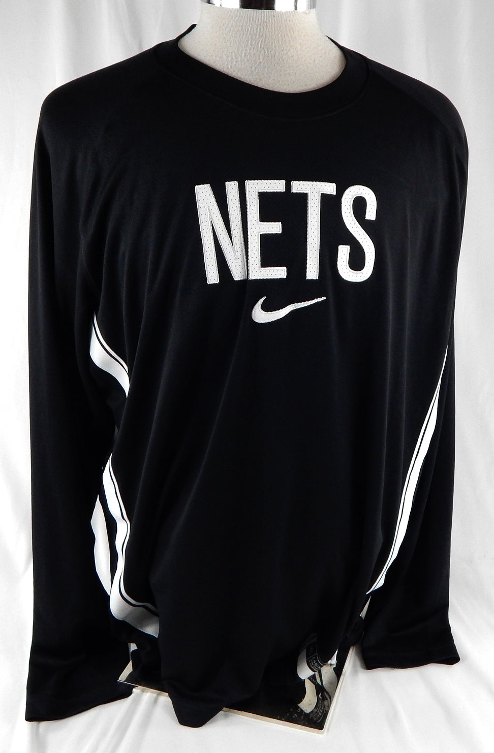 2025-26 Brooklyn Nets Grant Nelson #16 Game Used Black Shooting Shirt XXL 011