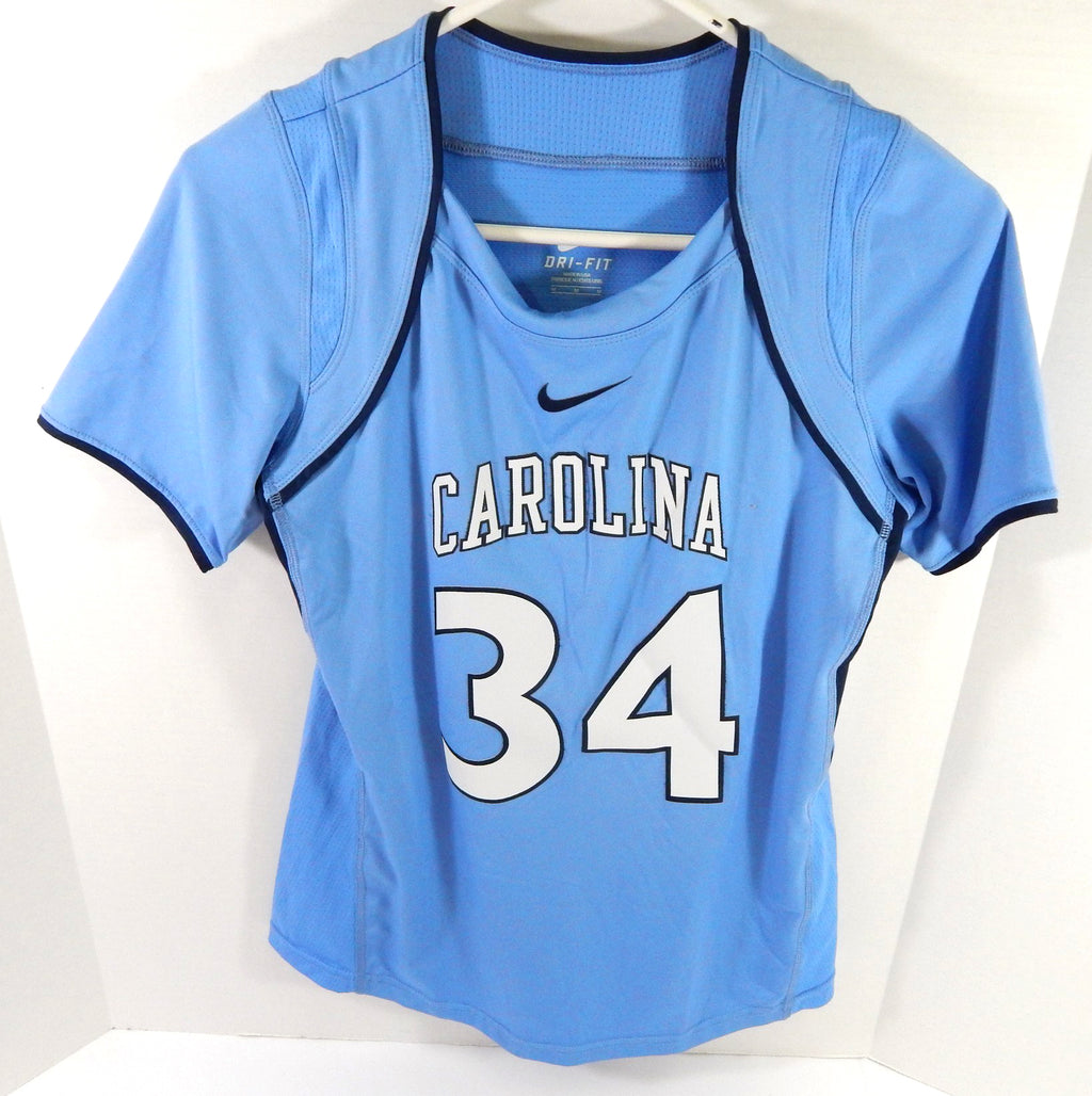 Womens Soccer North Carolina Tar Heels UNC #34 Game Used Blue Jersey M 630