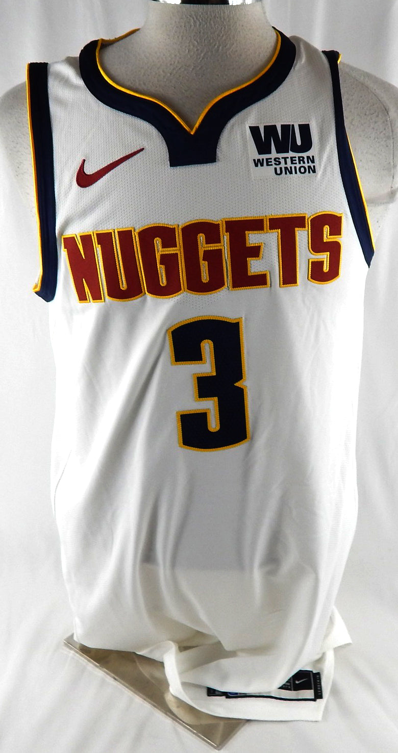 2018-19 Denver Nuggets Torrey Craig #3 Game Issued White Jersey Association 50 3