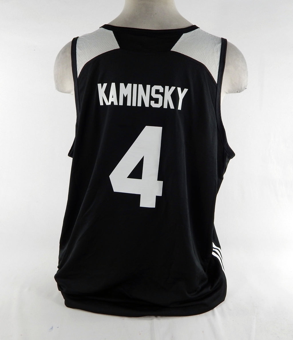 2014-15 Charlotte Hornets Frank Kaminsky #4 Game Used Black Pratice Jersey 4XL 6 Pic2