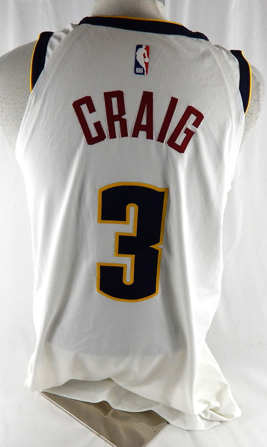 2018-19 Denver Nuggets Torrey Craig #3 Game Issued White Jersey Association 50 3 Pic2