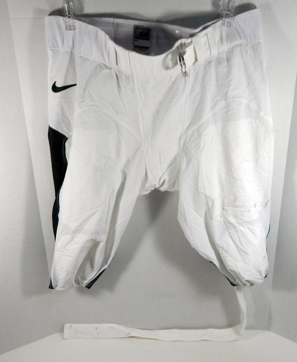 Michigan State Spartans Football Game Issued White Pants W/ Belt Size 44