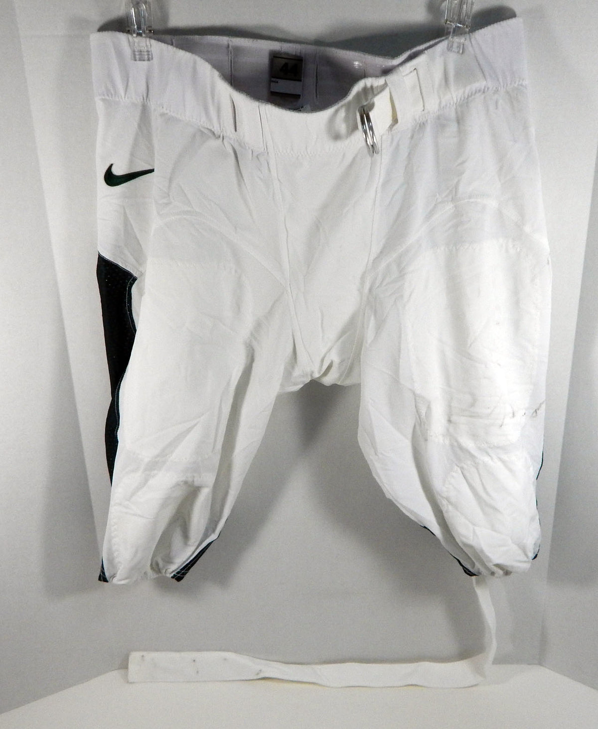 Michigan State Spartans Football Game Issued White Pants W/ Belt Size 44