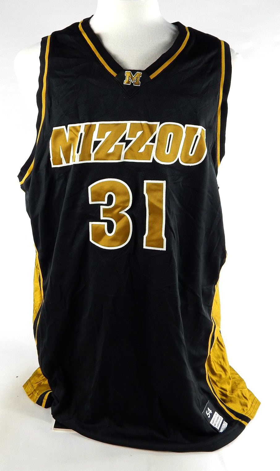 2000s Missouri Tigers #31 Game Issued Black Jersey Basketball 54 230