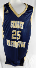 George Washington Revolutionaries #25 Game Used Navy Jersey Basketball XL 409