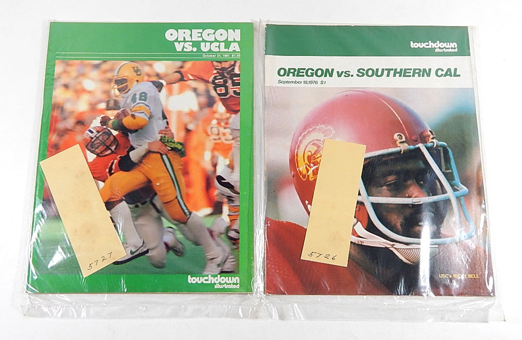 Lot of (5) Different 1972 to 1984 Oregon College Football Programs Pic2