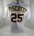 2019 Oakland A's Athletics Stephen Piscotty #25 Game Issued White Jersey 150 P
