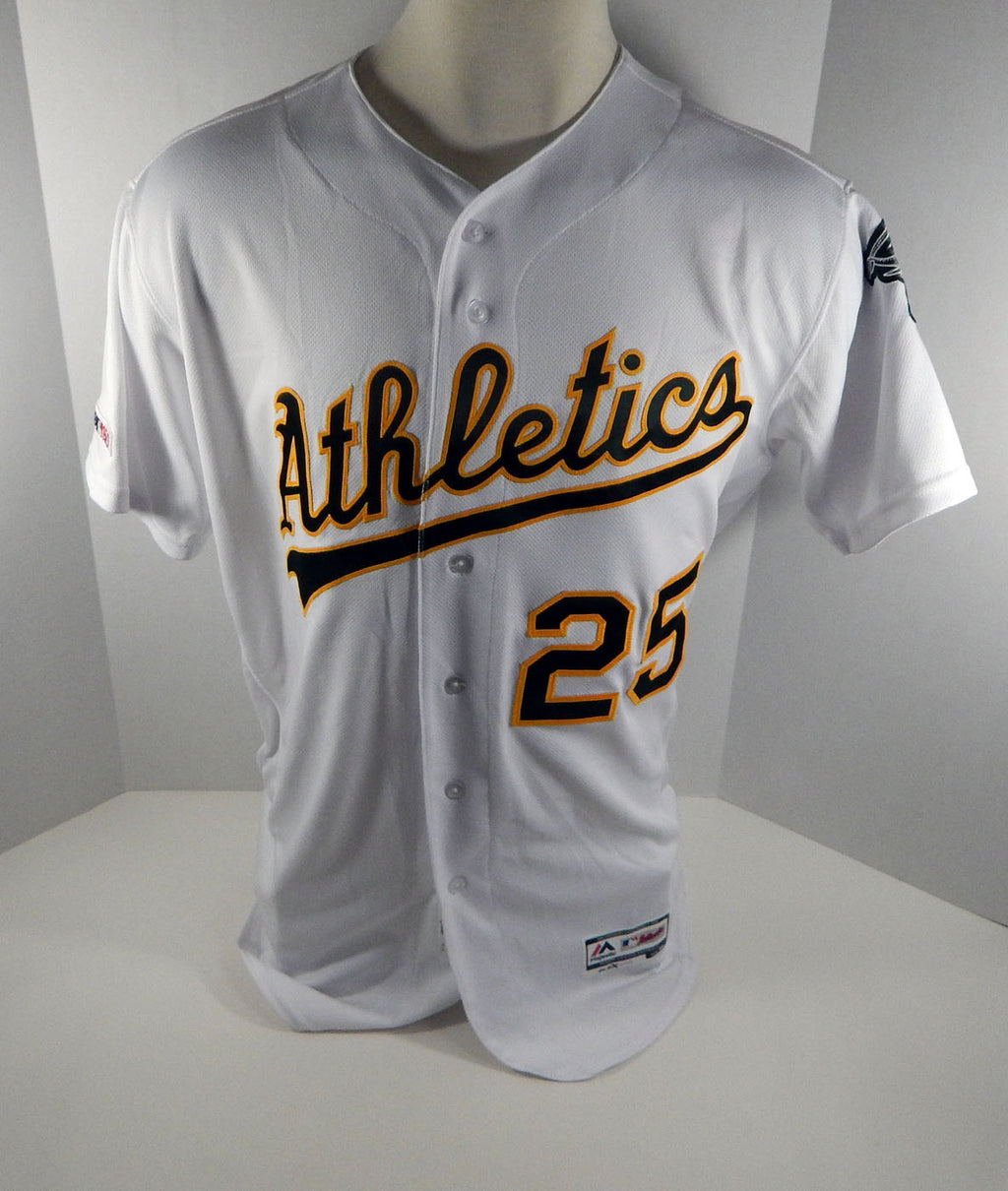 2019 Oakland A's Athletics Stephen Piscotty #25 Game Issued White Jersey 150 P Pic2