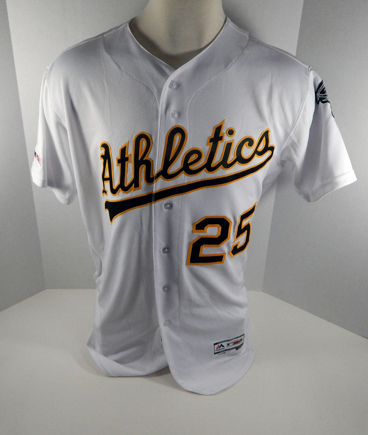2019 Oakland A's Athletics Stephen Piscotty #25 Game Issued White Jersey 150 P Pic2