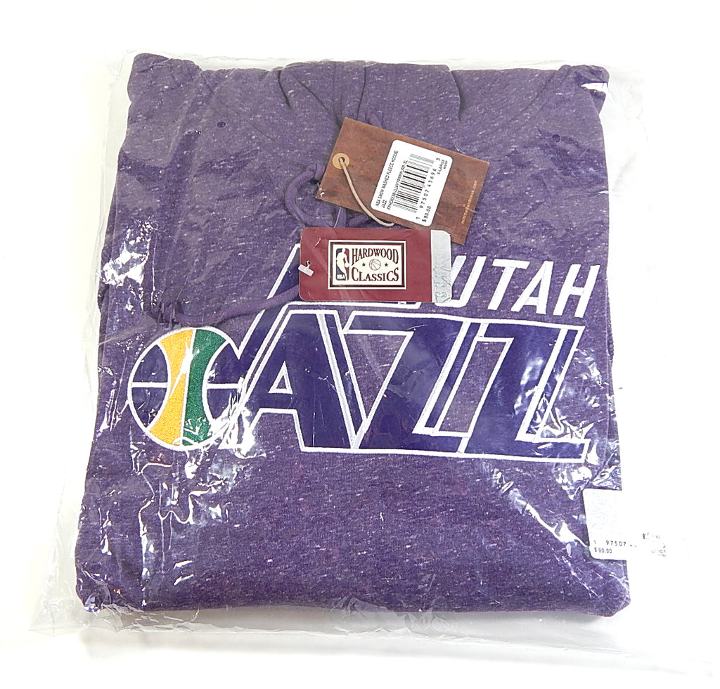 Lot of (2) Utah Jazz Mitchell & Ness Slow Washed Fleece Hoodies New L & XL Pic2