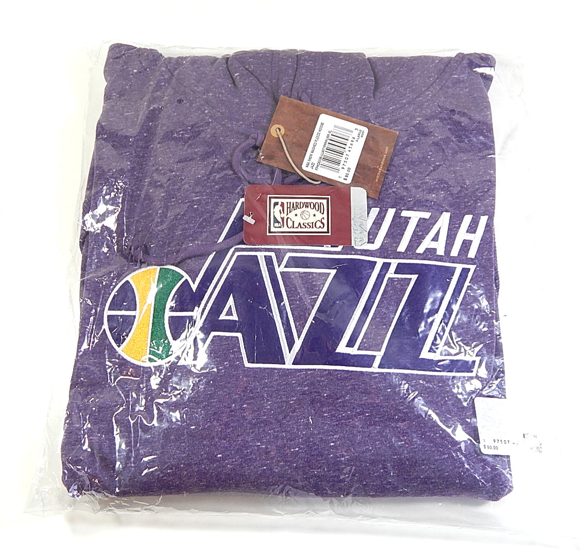 Lot of (2) Utah Jazz Mitchell & Ness Slow Washed Fleece Hoodies New L & XL Pic2