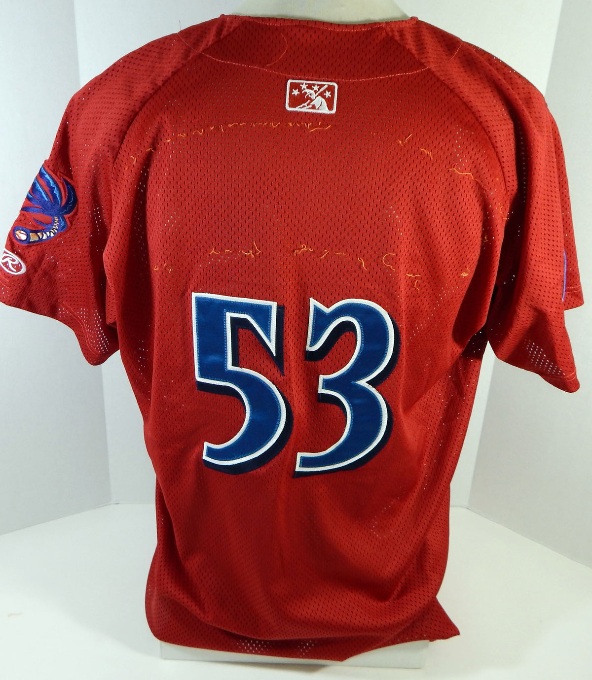 2015 Clearwater Threshers #53 Game Used Red Jersey 100th Centennial Patch 48 06