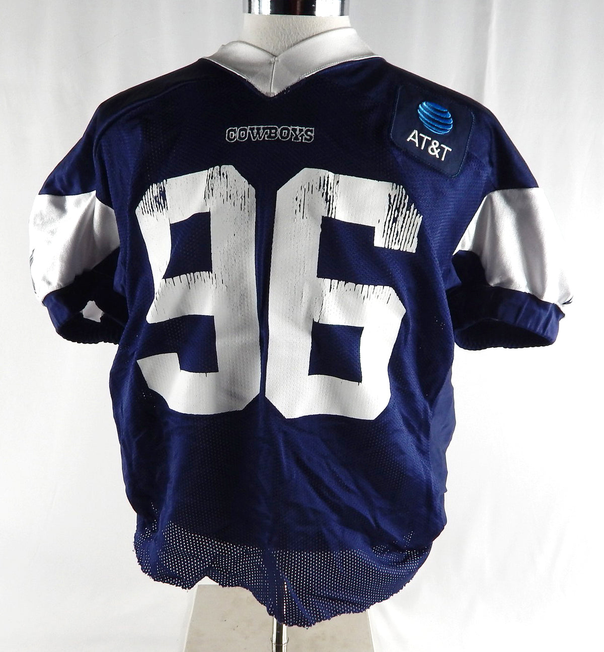 2024 Dallas Cowboys Justin Rogers #96 Game Used Navy Practice Jersey 56 736