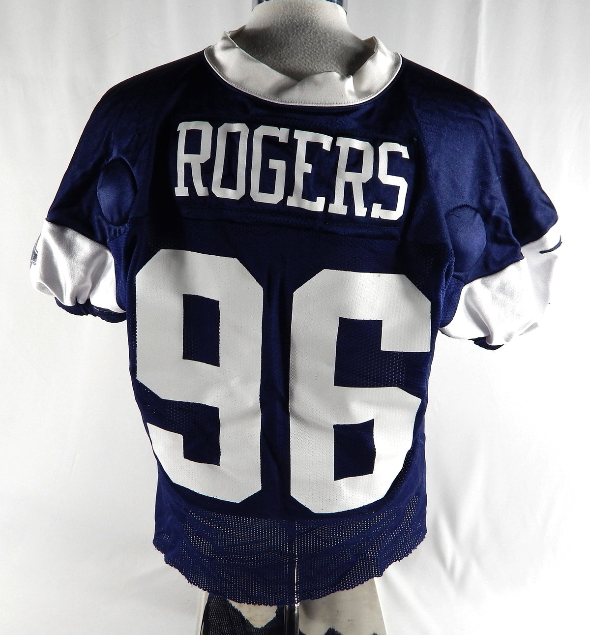 2024 Dallas Cowboys Justin Rogers #96 Game Used Navy Practice Jersey 56 736 Pic2
