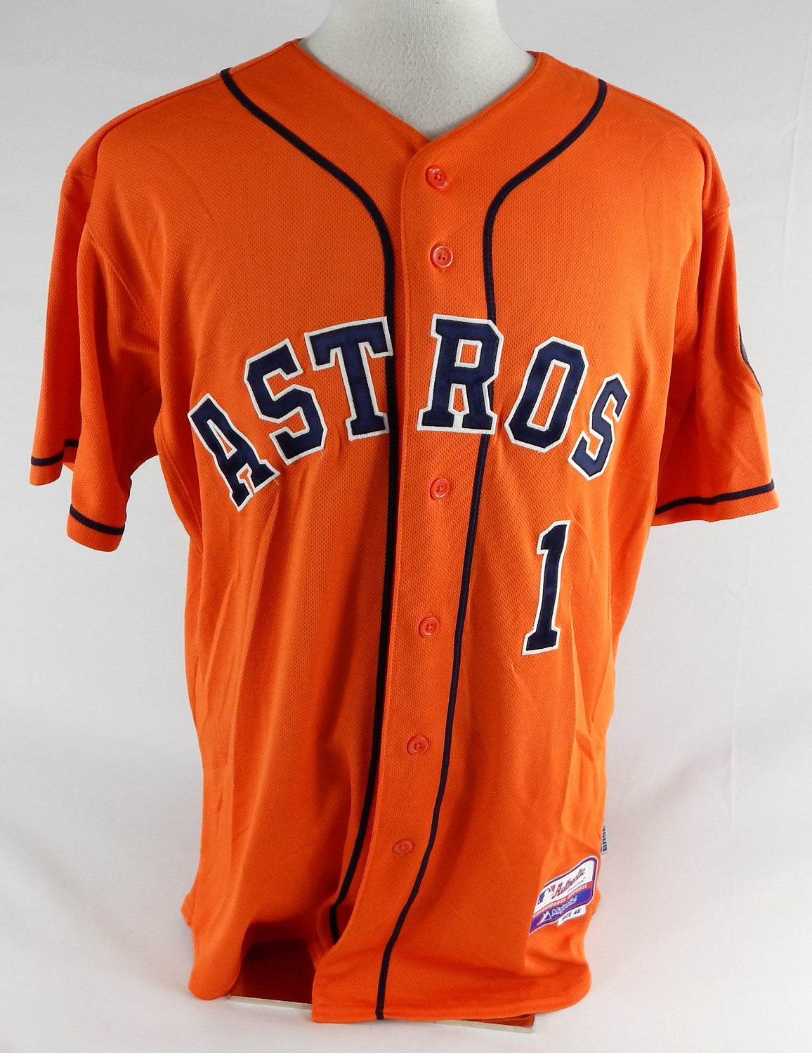 2013-17 Houston Astros #1 Game Used Orange Jersey NP Rem 46 037