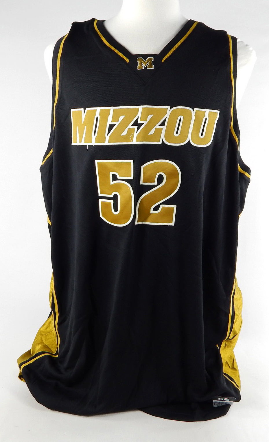 2000s Missouri Tigers #52 Game Issued Black Jersey Basketball 56 236