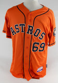 2013-17 Houston Astros #69 Game Used Orange Jersey NP Rem 46 041