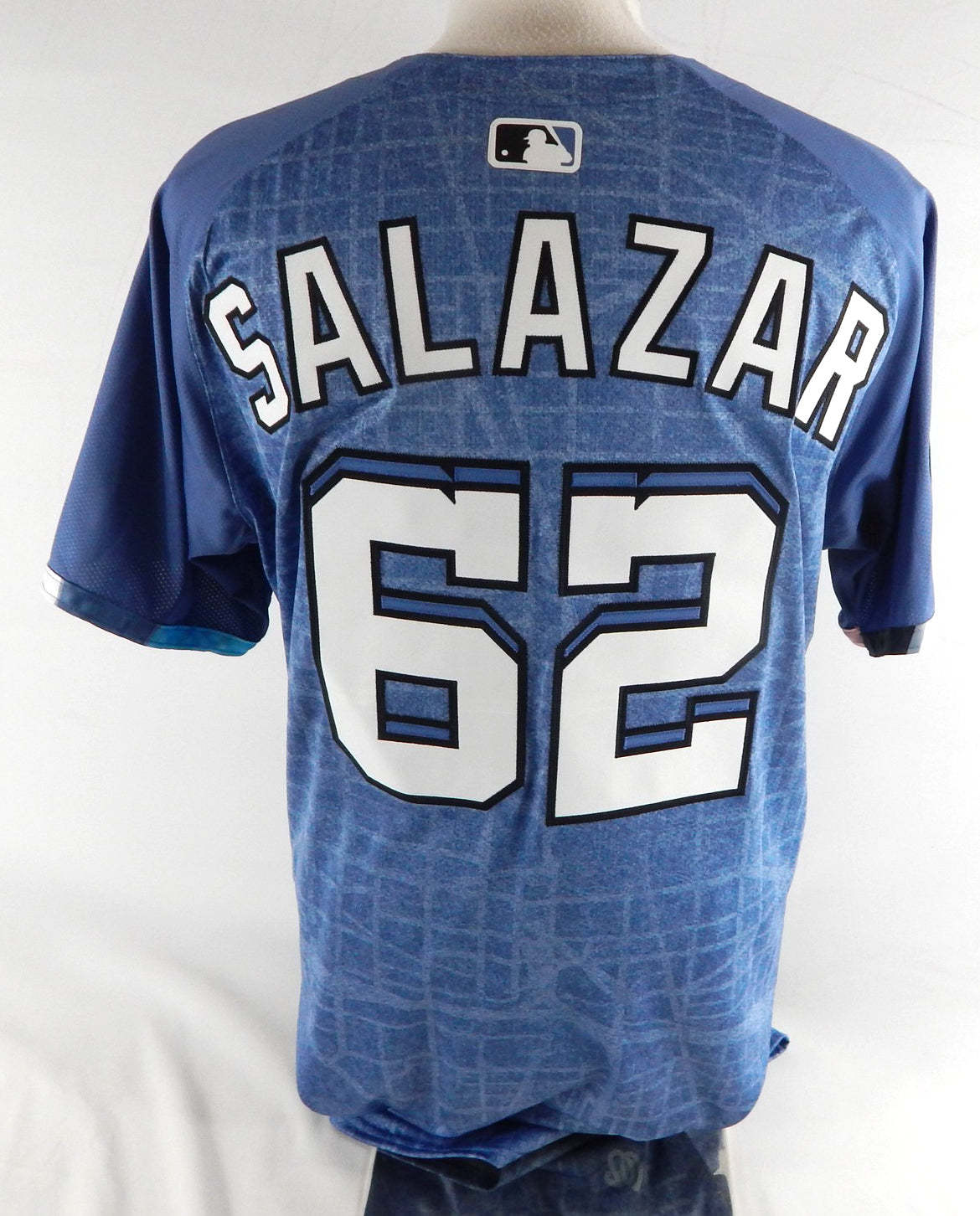 2025 Washington Nationals Eduardo Salazar #62 Game Issued Blue Jersey City Con Pic2