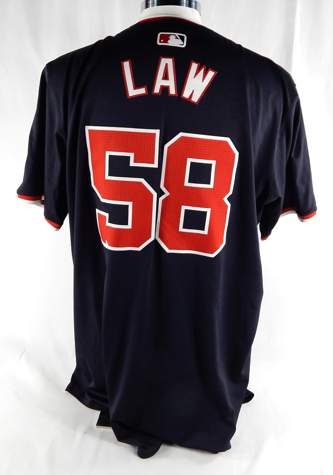2024 Washington Nationals Derek Law #58 Game Issued Navy Jersey 48 054 Pic2