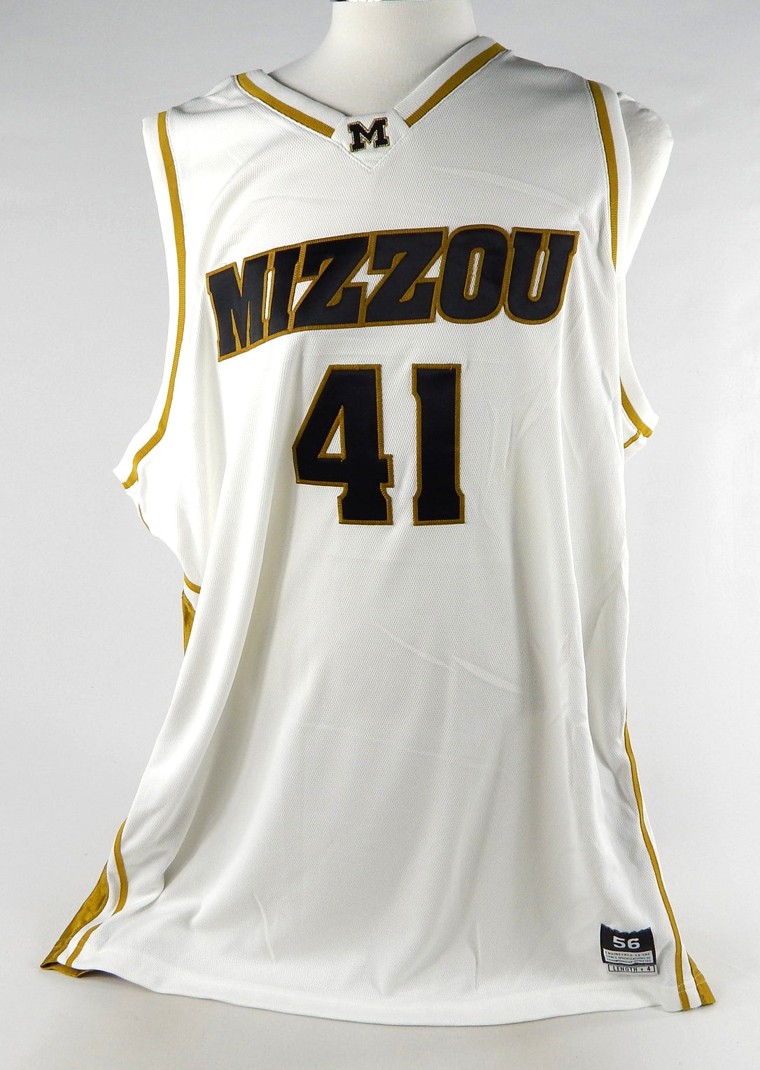 2000s Missouri Tigers #41 Game Issued White Jersey Basketball 56 246