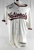 2024 Washington Nationals Robert Gsellman #65 Game Issued White Jersey 46 058