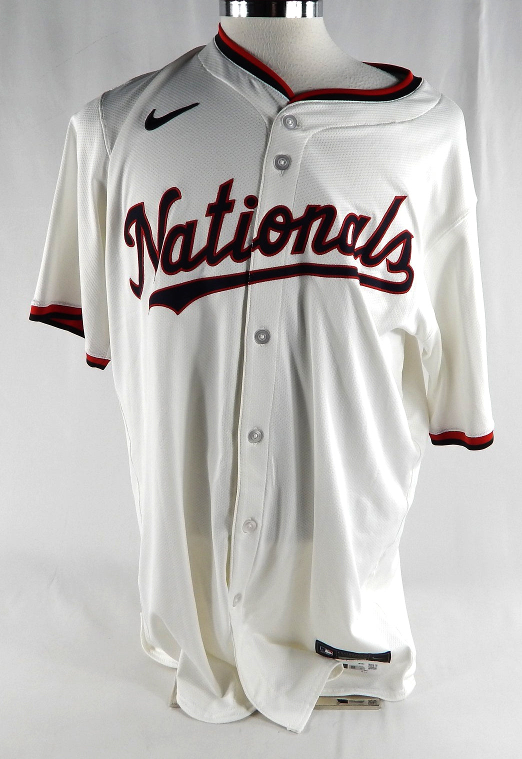 2024 Washington Nationals Robert Gsellman #65 Game Issued White Jersey 46 058