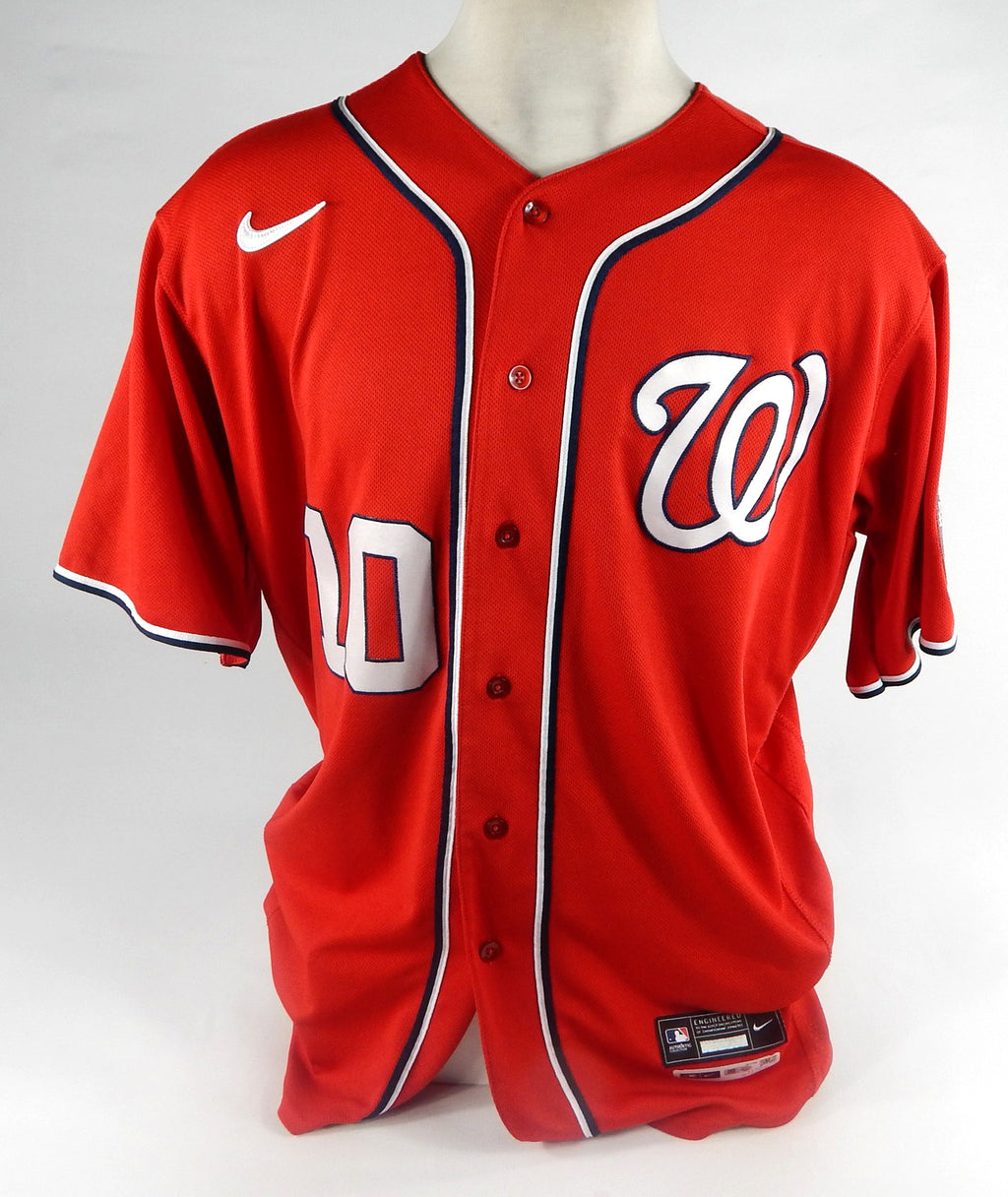 2022 Washington Nationals Gary Disarcina #10 Game Used Red Jersey 50 DP73346 Pic2