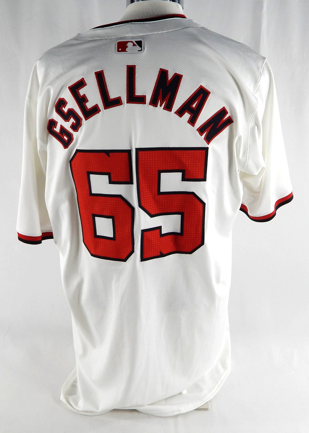 2024 Washington Nationals Robert Gsellman #65 Game Issued White Jersey 46 058 Pic2
