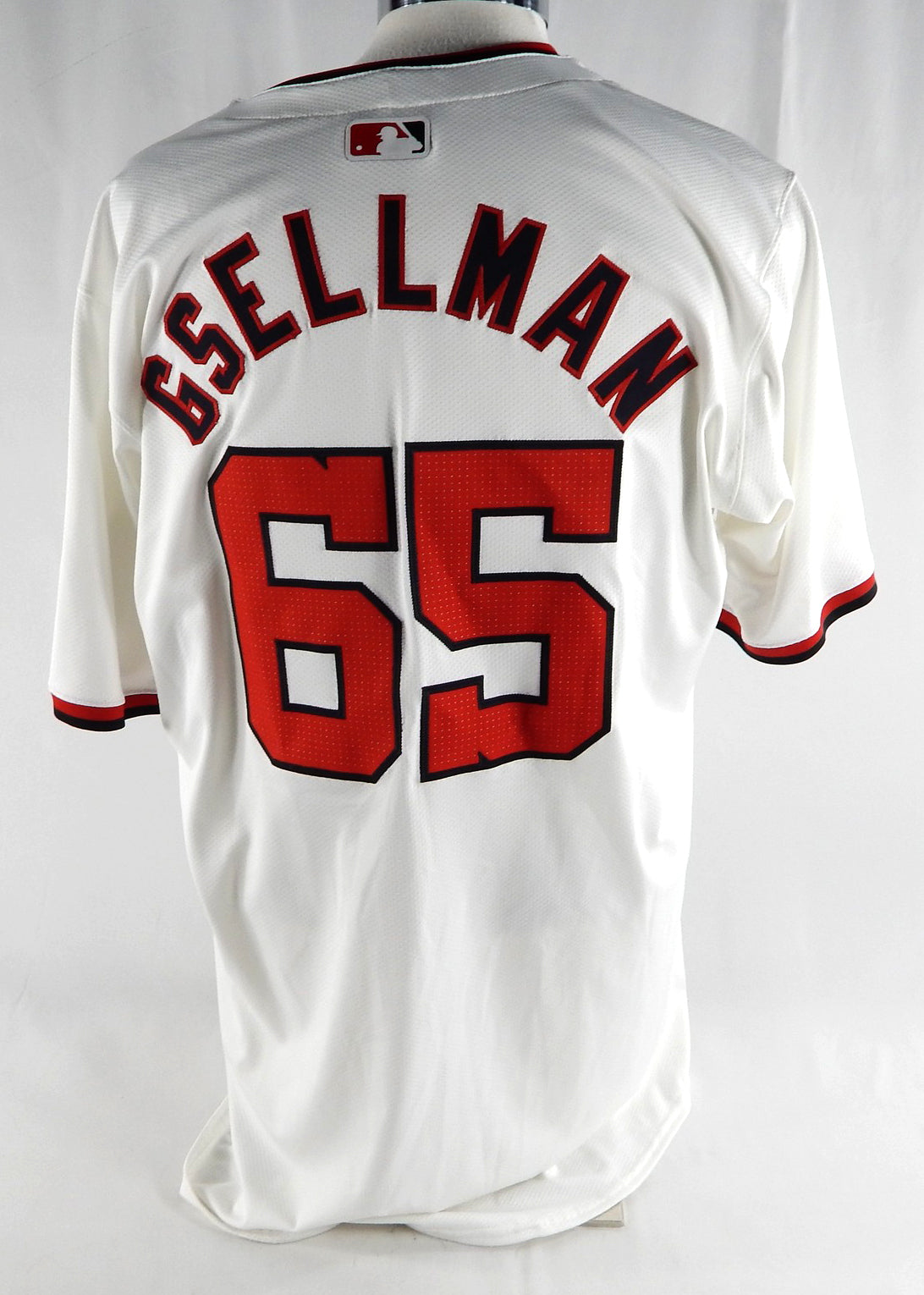 2024 Washington Nationals Robert Gsellman #65 Game Issued White Jersey 46 058 Pic2