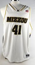 2000s Missouri Tigers #41 Game Issued White Jersey Basketball USA Flag P 54 250