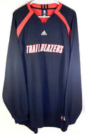 Portland Trail Blazers Adidas NBA Authentics Warm Up Shirt Black Red New 4XL