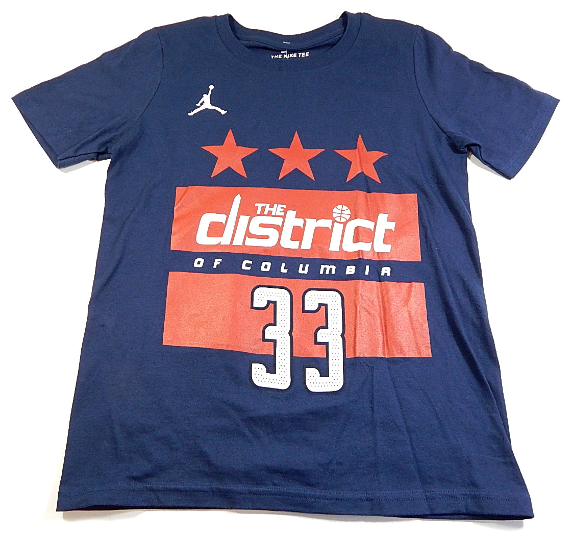 Kyle Kuzma #33 Washington Wizards Jordan Nike Tee T-Shirt Shirt Navy Youth M