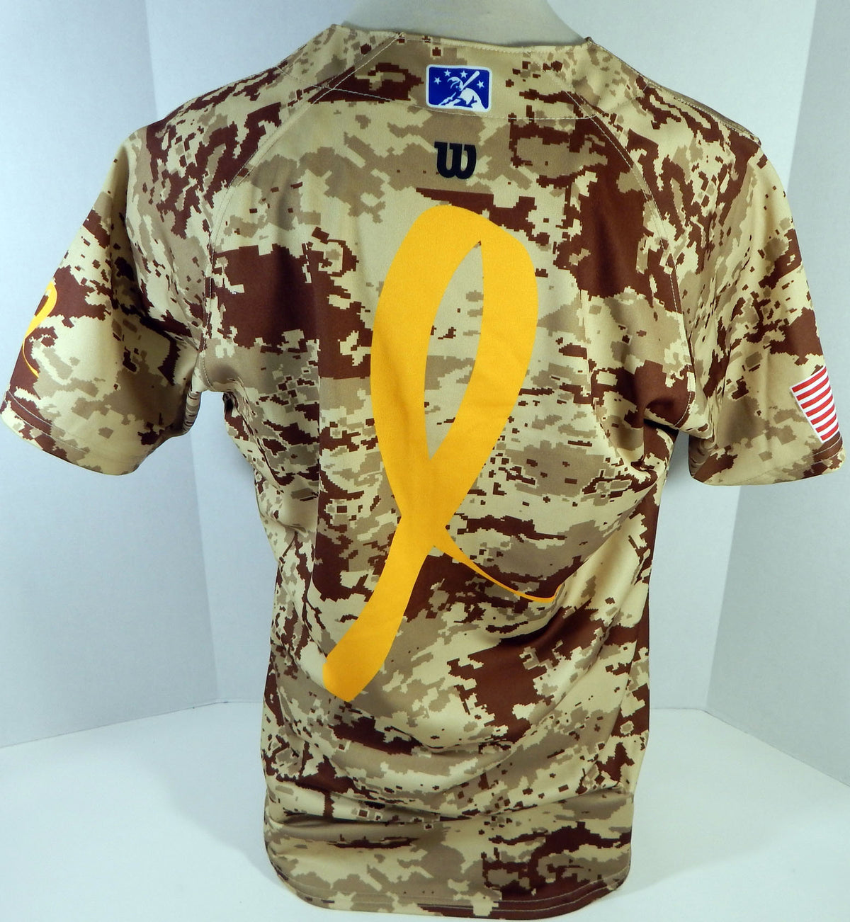 2011 Clearwater Threshers Blank Game Issued Brown Camo Jersey Miltary Night 44 5