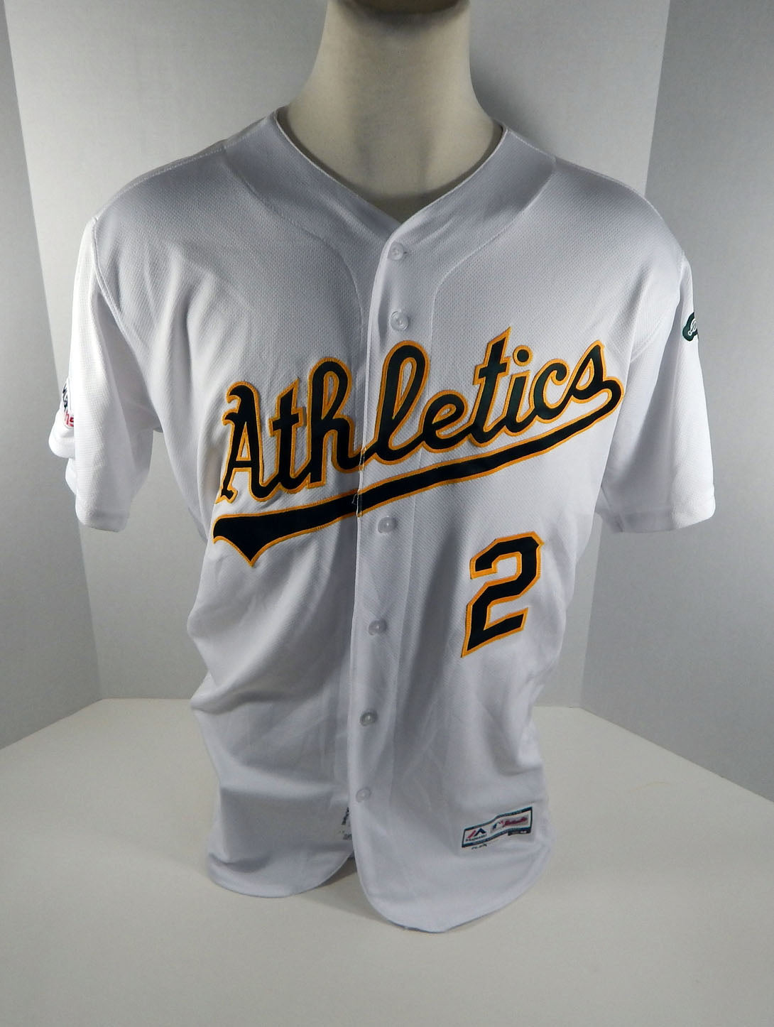 2019 Oakland A's Athletics Khris Davis #2 Game Issued White Jersey 150 Patch 26 Pic2