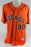 2013-17 Houston Astros #90 Game Used Orange Jersey NP Rem 50 048