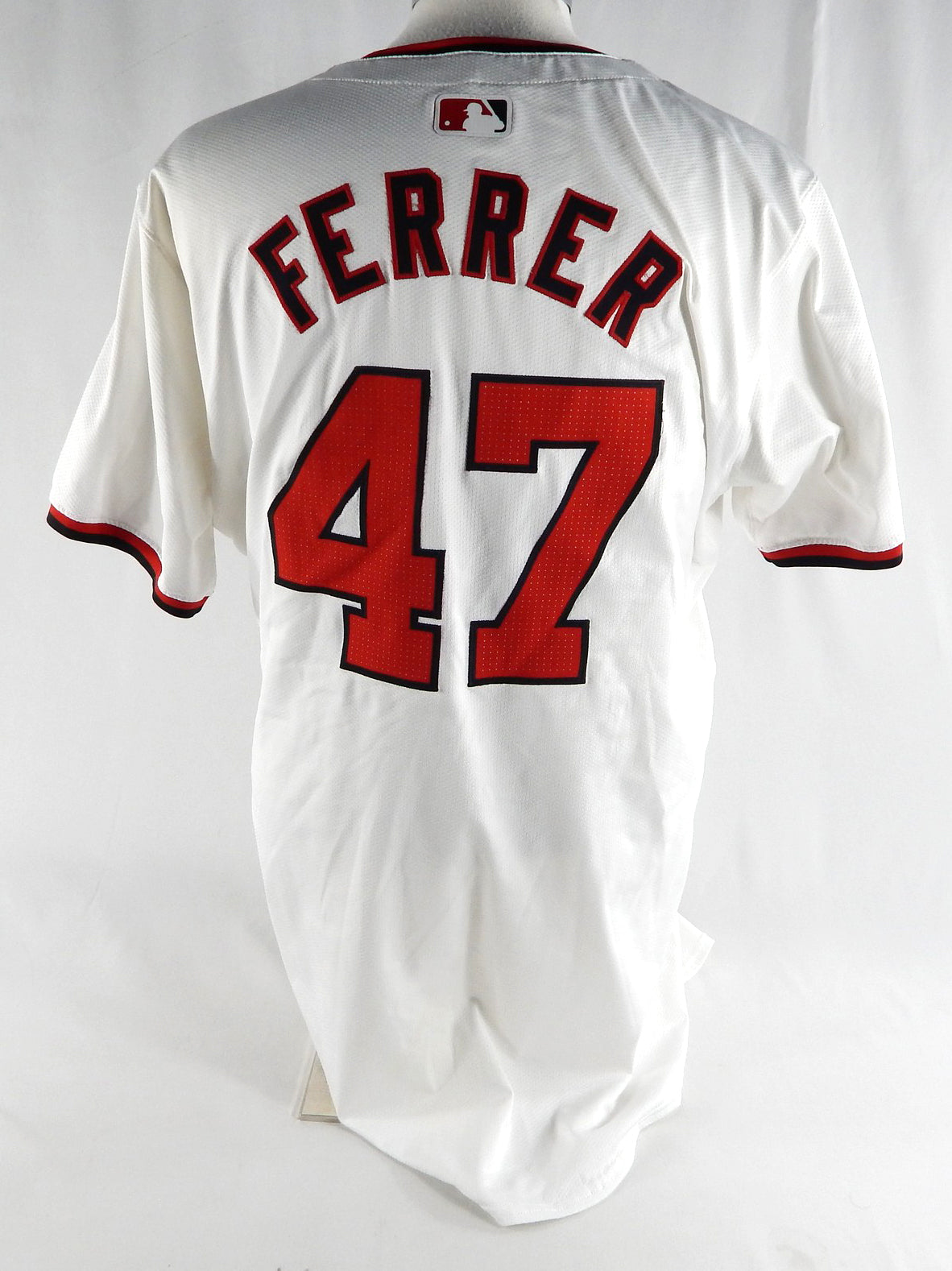 2024 Washington Nationals Jose A. Ferrer #47 Game Issued P Used White Jersey 2 Pic2