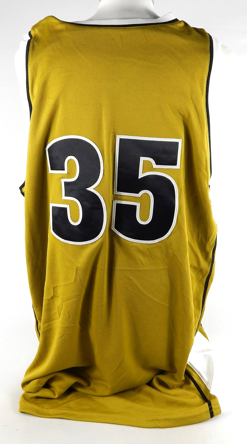 2006-07 Missouri Tigers #35 Game Issued Gold Jersey Basketball Mizzou 100 P 56 5 Pic2