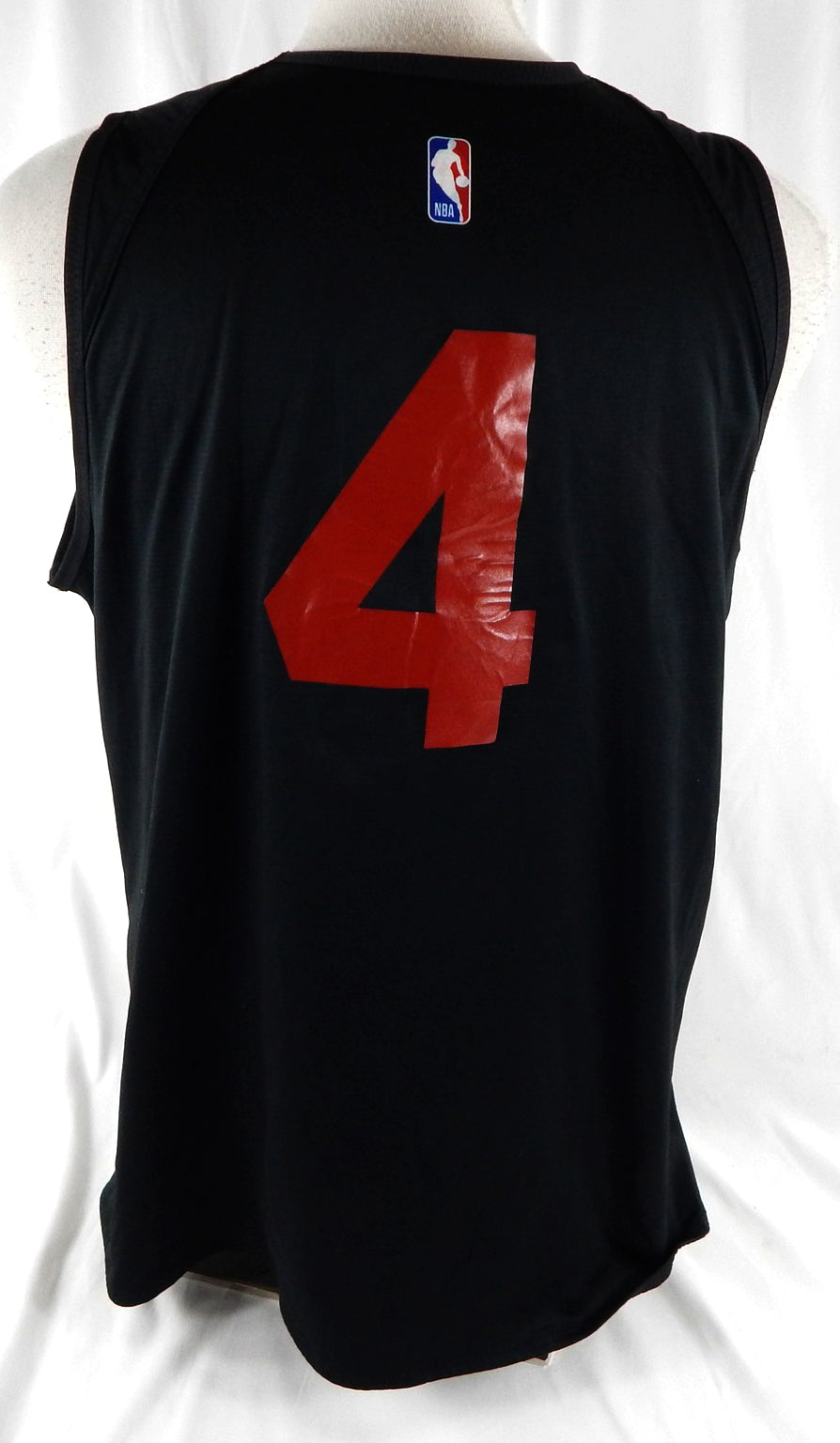 2025-26 Atlanta Hawks Gabe Vincent #4 Game Used Black Practice Jersey L 028 Pic2