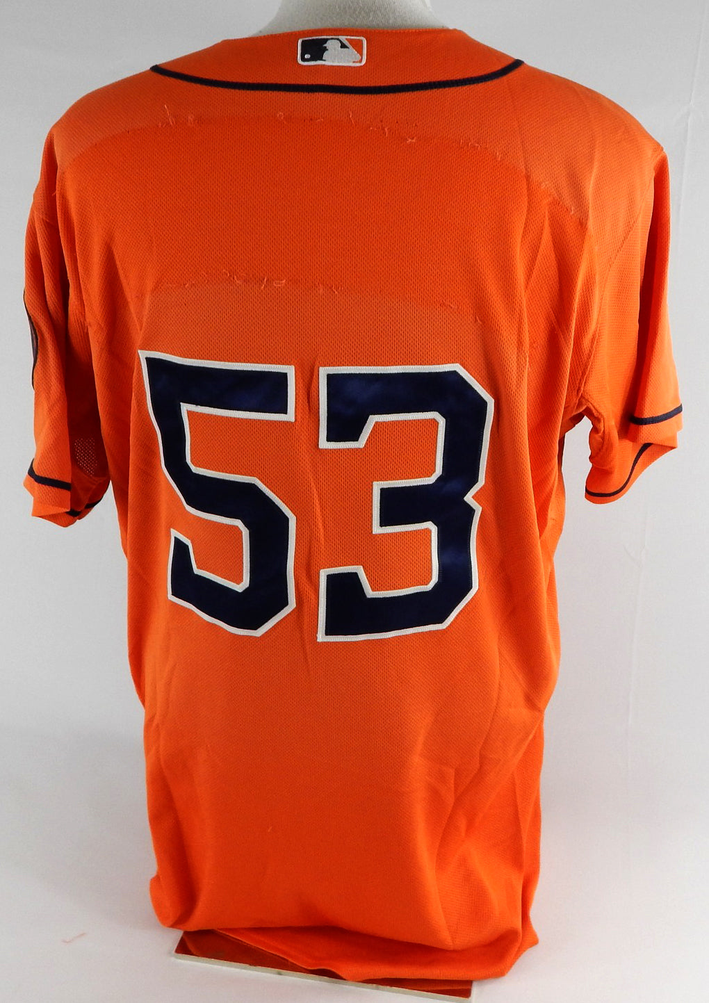 2013-17 Houston Astros #53 Game Used Orange Jersey Name Plate Removed 46 049 Pic2