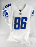 2022 Detroit Lions Garrett Griffin #86 Game Issued White Jersey 42 DP68650