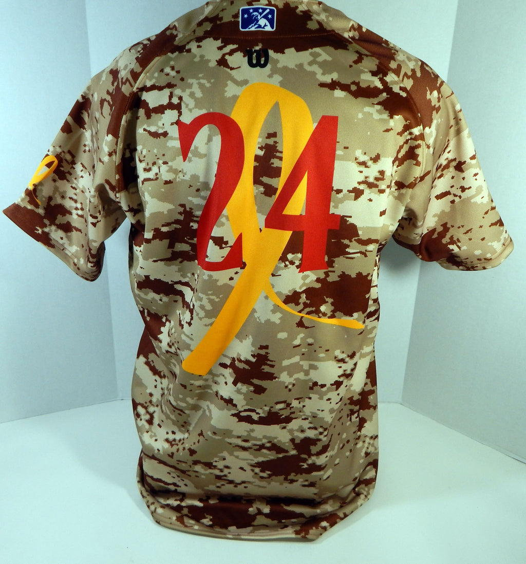2015 Clearwater Threshers Harold Martinez #24 Game Issued Brown Jersey Miltary 9