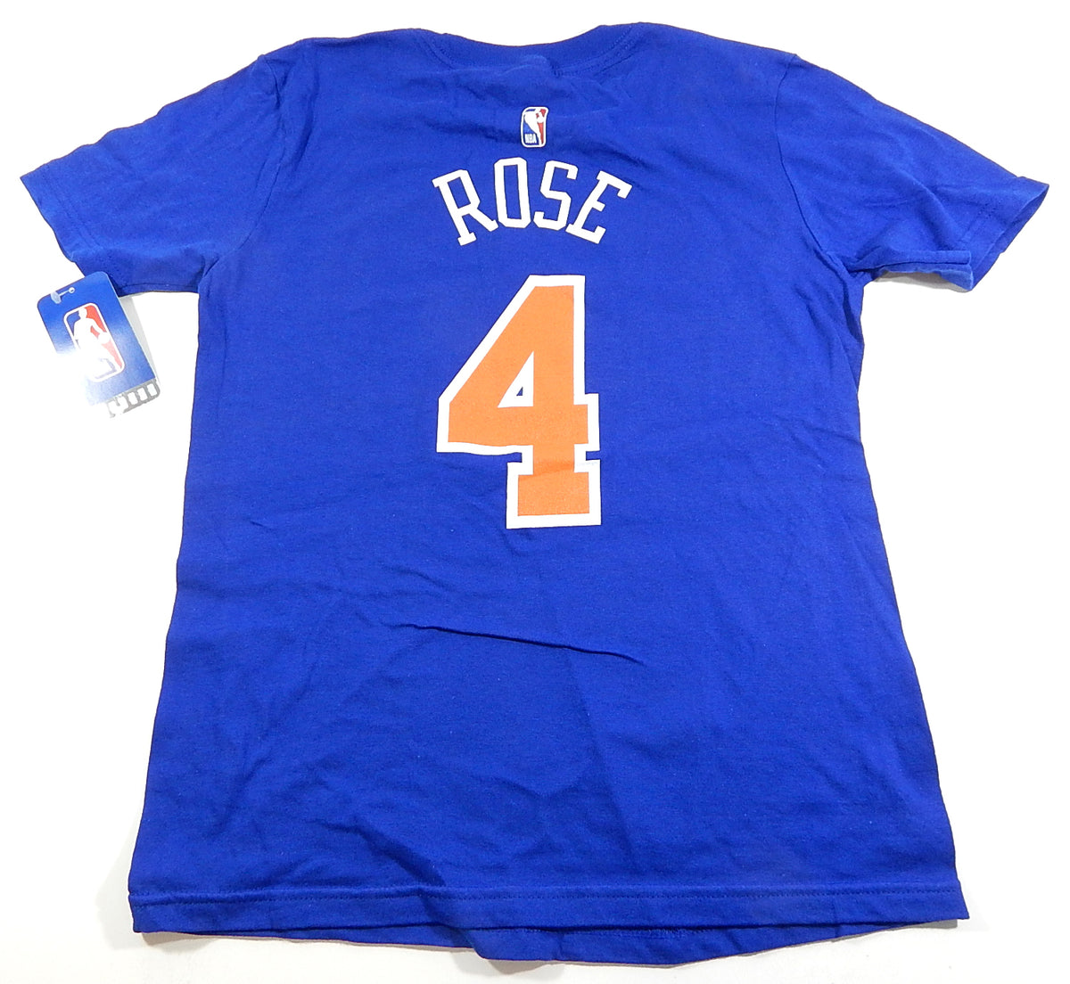 Derrick Rose #4 New York Knicks NBA T-Shirt Tee Shirt Royal Blue Youth S Pic2