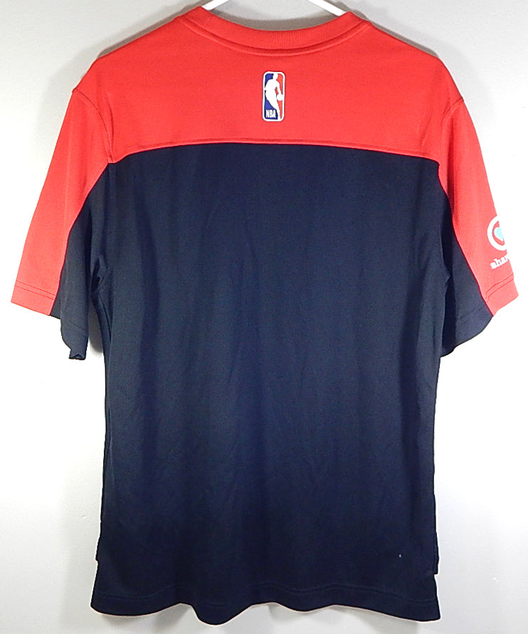 Atlanta Hawks Team Issued Nike Warm Up Shirt Sharecare Red Black New XL Pic2
