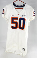 2013-14 Virginia Cavaliers #50 Game Used White Jersey NP Rem 42 DP76467