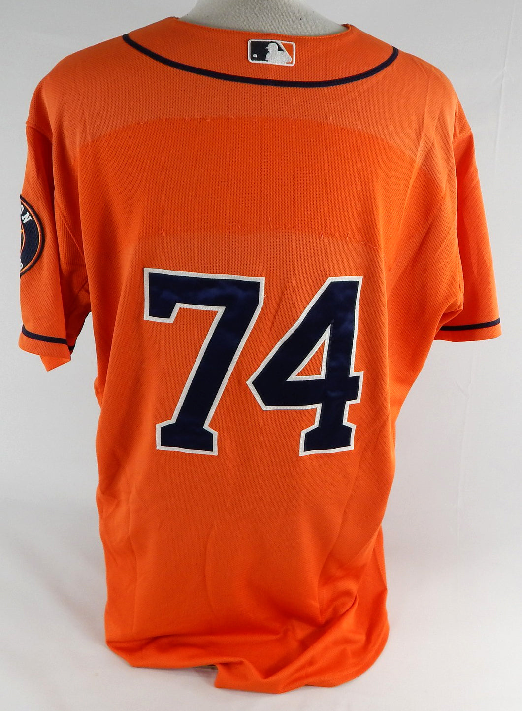 2013-17 Houston Astros #74 Game Used Orange Jersey Name Plate Removed 48 051 Pic2
