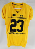 2017 Maryland Terrapins #23 Game Used Yellow Jersey Throwback 125th Patch NP R 5