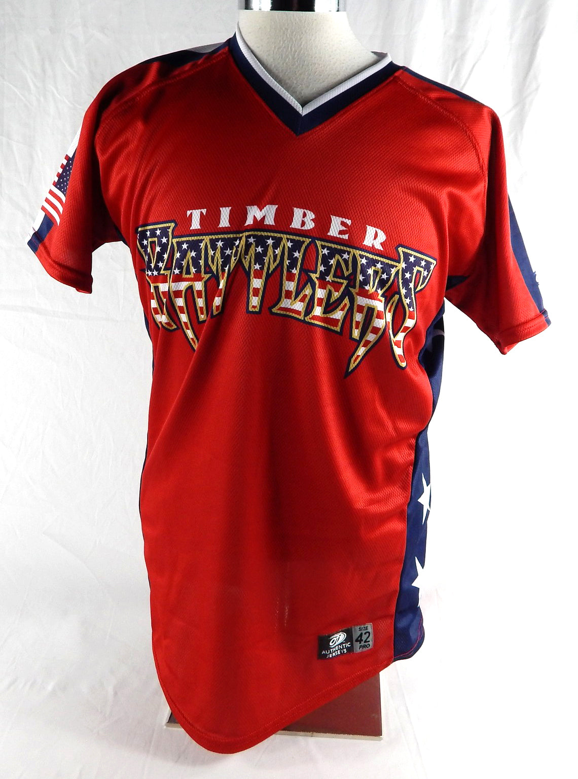2024 Wisconsin Timber Rattlers #14 Game Issued Red Jersey July 4th 42 267