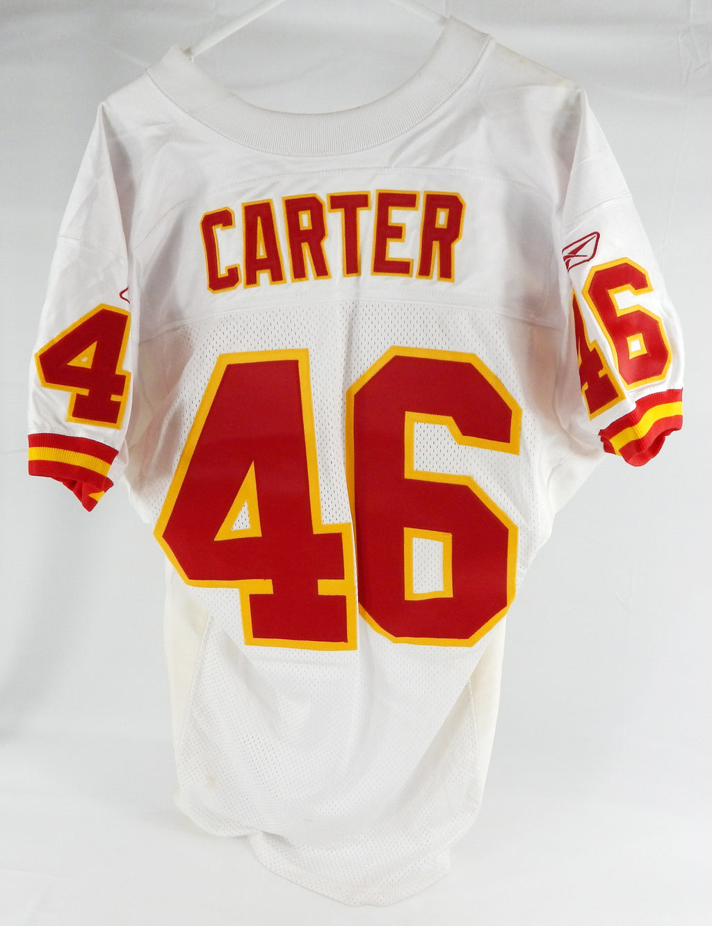 2001 Kansas City Chiefs Carter #46 Game Issued White Jersey 42 0275 Pic2